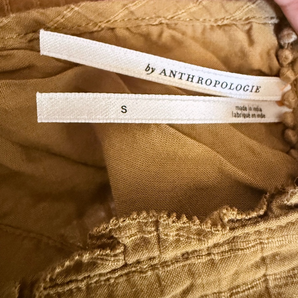 Anthropologie Olive Lace-Inset Balloon Sleeve Blouse - Picture 5 of 10